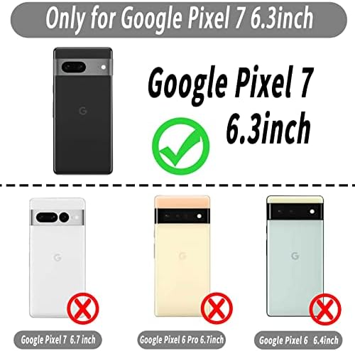 Pytwopy Casal de carteira para o Google Pixel 7 [titular do cartão de crédito], [bloqueio de RFID], capa de telefone de couro