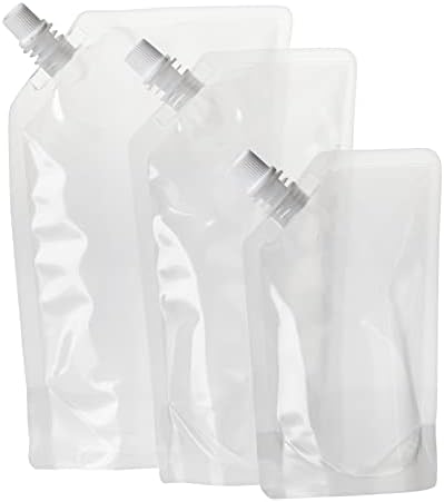 Pacote reutilizável de plástico adulto reutilizável com funis para suco, refrigerante, licor