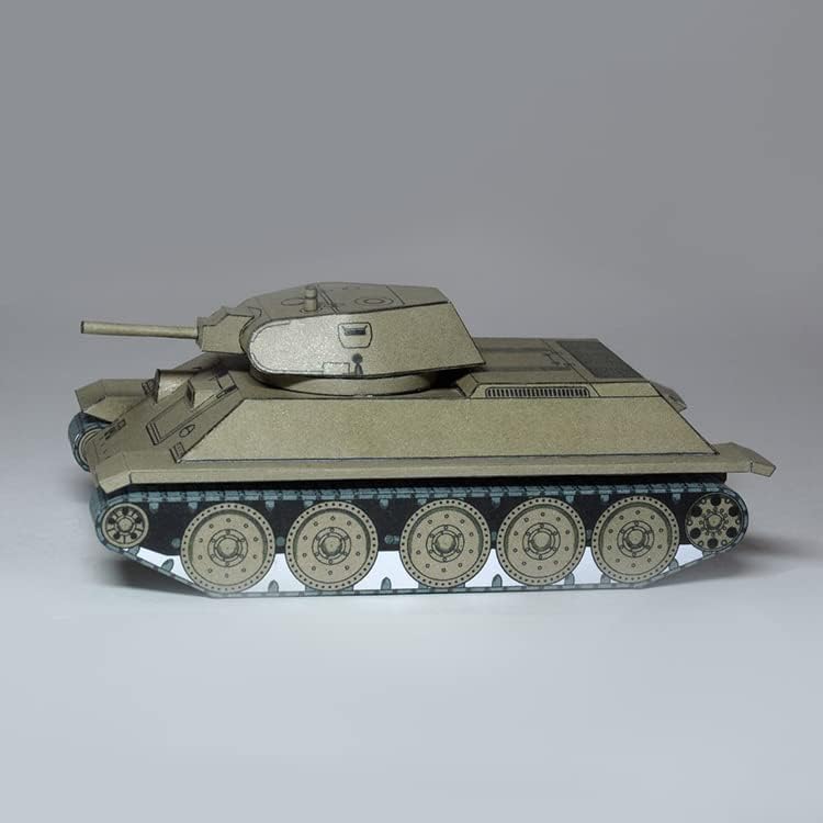 Csyanxing 1/50 papel em escala T-34 Modelo de tanque médio Modelo de caça militar Modelo de veículo blindado