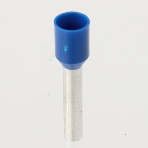 Panduit FSD80-12-D Ferrule isolada, manga final de fio único, tamanho de arame de 14 awg, azul, isolamento máximo de 0,17 , comprimento da tira de arame de 5/8, comprimento de pino de 0,09 , 0,47 comprimento de pino, 0,75 0,75