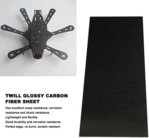 Folha de fibra de carbono brilhante Puseky 3k Placa de alta resistência à toca de fibra de fibra de carbono laminada de alta resistência para modelos de artesanato DIY Peças de bicicleta