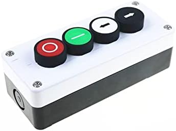 TIOYW START Botão de parada, botão de seta, caixa de botão à prova d'água de 4 orifícios e caixa de controle da caixa