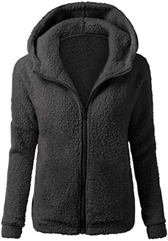 iyyvv mulheres com capuz casaco de suéter de inverno lã de lã de lã casaco de algodão fora de algodão fora