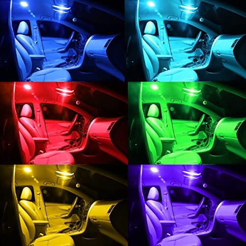 Qoope - pacote de 2 - 41mm feston led bulbo rgb com controle remoto, 16 cores mudam o mapa da cúpula de luz de luz do carro LED, lâmpadas de lâmpadas de lâmpadas Lights Lights 569 578 211-2 212-2