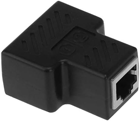 Sedna - RJ45 Ethernet Splitter Connector Adaptador, compatível com CAT7, CAT6, CAT5E Cabos - Black