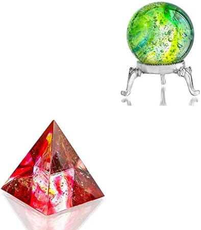 Pirâmide orgona inspiradora e chakra de chakra cura cristais bola