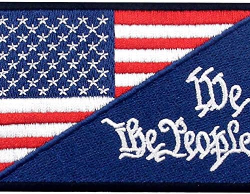 Stars & Stripes dos EUA Bandeira Americana Nós, as pessoas, Patch Bordado Aplique Moral Apliques On Sew On Emble