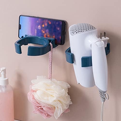 Banheiro secador de cabelo suporte de cabelo de cuidados com o suporte de parede do suporte de parede de parede prateleira de cabelos