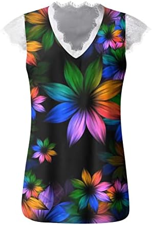 Tanques de mangas do homem com tampas de impressão floral de impressão floral V camisetas de pescoço camisetas de verão Camisas