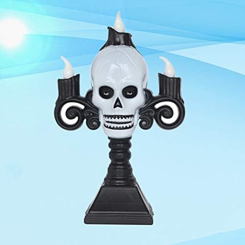 Luozzy Simulação Candle Lamp Halloween Horror Skull Luz de vela eletrônica sem chamas para KTV Pub