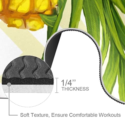 Todo o objetivo de Yoga Mat Exercício e Treino para Yoga, Fruto Tropical Fruta Pineapple Modern Vintage