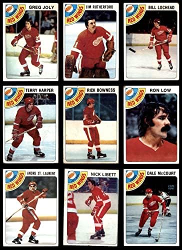 1978-79 Topps Detroit Red Wings perto da equipe set Detroit Red Wings Good Red Wings