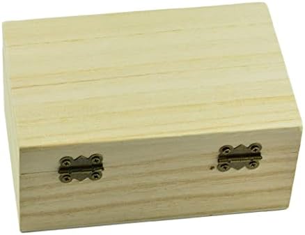 Caixa de armazenamento de madeira sem pintura a jóias pequenos gadgets da caixa de armazenamento de madeira de madeira com