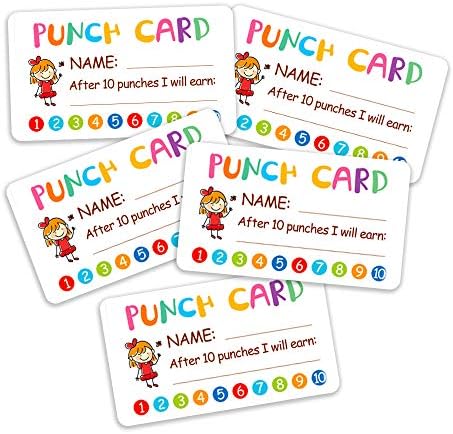Cartão Punch, 100pcs Recompensa Cartão de Incentivo para Professor, Gráfico de Comportamento Para Crianças, Suprimentos para Motivação