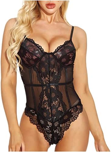 Lingerie sexy para mulheres v pescoço de ara floral mini beeddy bonecas bonecas de lingerie tiras de bodysuuuve de uma peça