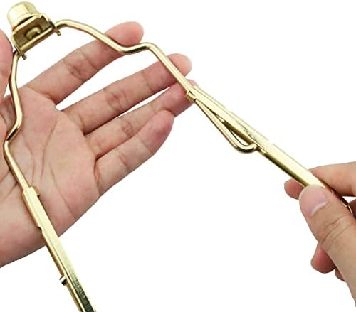 Suporte de harpa de lâmpada Itrolle 8 9 10 polegadas kit de tonolor de lâmpada de lâmpada dourada ajustável com 3/8 sela padrão