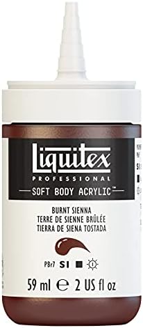 Liquitex Professional Soft Body Acrylic Paint, 59ml Bottle, Burnt Sienna