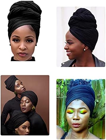 Harewom 3pcs cabeças de cabeça para mulheres negras Headwraps de turbante