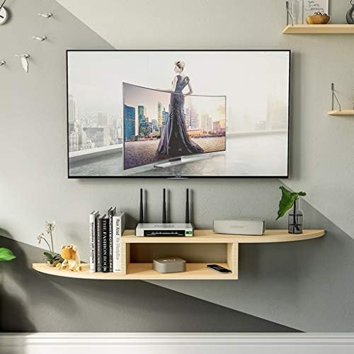 Prateleiras caseiras de JyxCoshelf, prateleiras flutuantes de madeira maciça, TV Partição TV Decorativa Decorativa Display