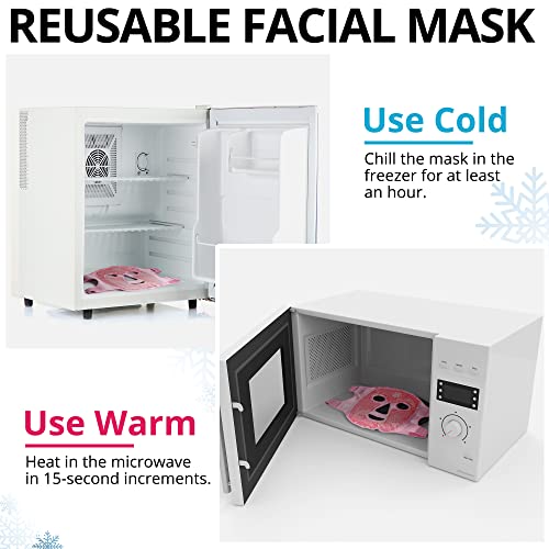 Máscara para o olho frio do pacote de gelo - máscara de gelo quente ou fria - máscara fria completa para reduzir a vermelhidão,