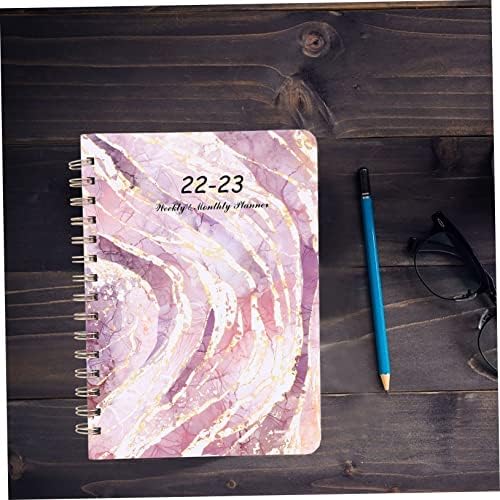 CIIEEO Planejador Notebook de Negócios de Viagem Notebook Spiral Notebook Diário Livro de Redação Diário Planejador Acadêmico 2023 Mini Notebook Portátil Planner Acadêmico Planejador Bobeira Plano de Plano de Plano