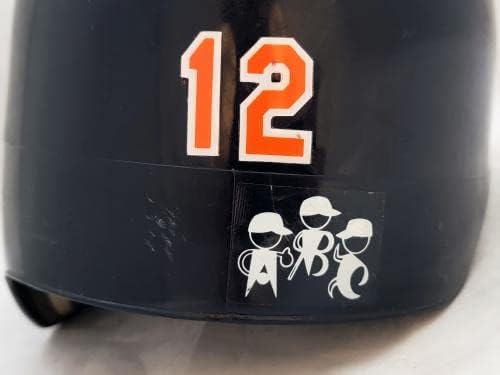Brad Ausmus não assinado jogo de 1994 usou a coleção de diamantes autêntica Detroit Tigers Batting capacete SKU #208741 - MLB Game Usado Capacetes usados