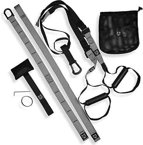 Keibfit Kit de treino de peso corporal Kit de treino inteiro Suspensão Suspensão Bandas de resistência ao kit com alças