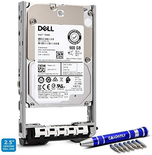Dell 400-APGL 900GB 15K SAS 12GB/S 2,5 polegadas PowerEdge Enterprise Drive rígido em pacote de bandeja 13g com chave de
