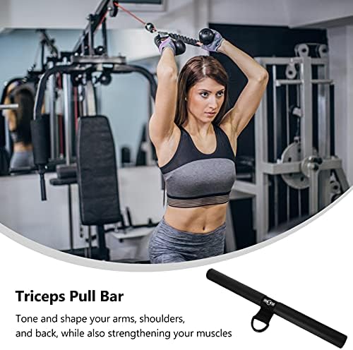 Besportble Bar reto Bicep Bicep Pull Bar com fixação de pendura manual Rotando a barra reta para academia profissional