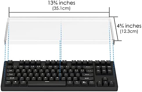 Geekria tenkeyless tkl teclado tampa de poeira, tampa de teclados de acrílico transparente para 80% compacto 87 teclado portátil