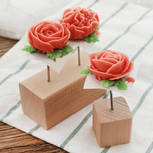 Flor UNIF DISPLAY BASES 2PCS Bolo de madeira Stand Fatias de madeira que serve bandeja redonda de bolo rústico Bande