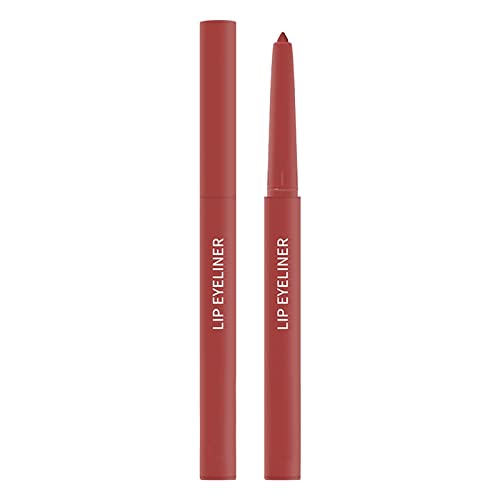 Ganhar mancha labial impermeável não manchas de batom lápis lápis borda borda rosa Mattes Lip Solid Lip Liner 0,5ml Glitter