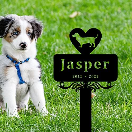 Gerryed Pet Memorial Memorial Jardim Memorial Dog Markers Metal Store Dog OUTRO