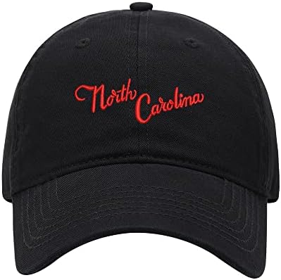 Banco de beisebol Men NC Carolina do Norte bordou o algodão lavado, hat chapéu de beisebol