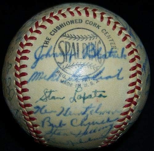 O MELHOR! 1950 Philadelphia Phillies Whiz Kids Team assinou o beisebol JSA AH LOA - Bolalls autografados