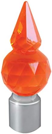 GG Grand General 94590 SS Cap & Amber Plastic Crystal Pyramid para guia de para -choques de 1 polegada
