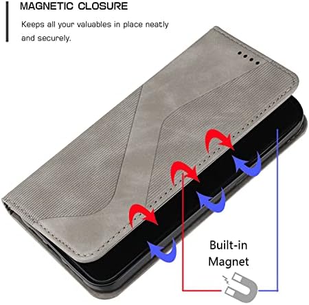 Caixa da carteira de carteira compatível com o Google Pixel 7A, compatível com o caso do Google Pixel 7A [estojo interior à prova de choque TPU] Caso de couro PU com capa de flip magnética