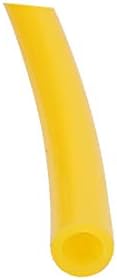 X-Dree 4mmx6mm resistente ao calor Tubo de mangueira de borracha de borracha de borracha amarelo 5m Comprimento (Tubo