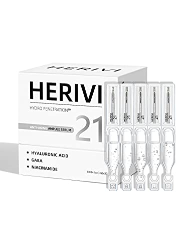 Herivi Hydro Penetração Ampula Serum Calmante Antienvelavel Face Hidratante Ácido Hialurônico 1ml*30