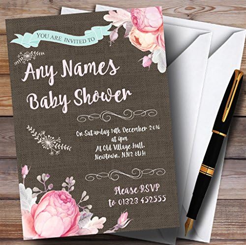 Convites de meninas florais bonitas convites para chá de bebê