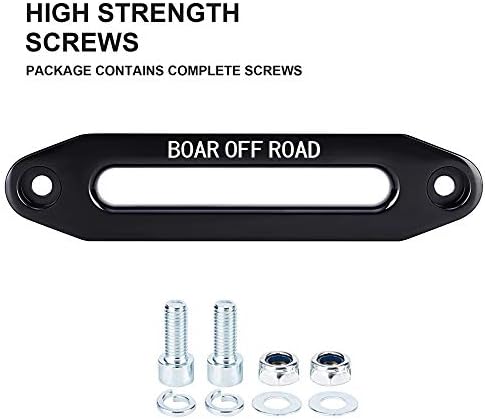 Off Roar Boar Hawse Fairlead 10 polegadas por 8000-15000 lbs, Winch Fairlead para corda sintética, líder de alumínio para ATV UTV lado a lado, acessórios de guincho