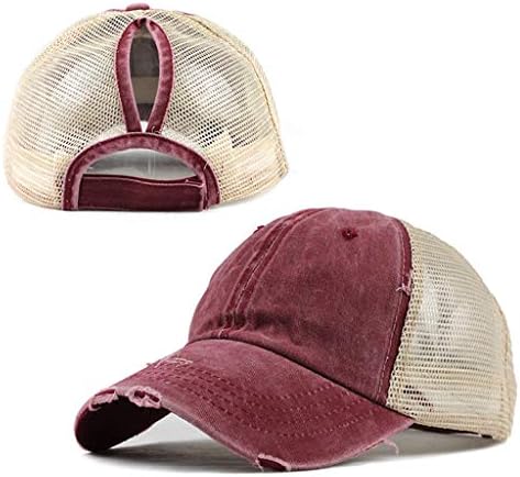 Crucker unissex Visor bagunçado Vintage Running Cap Ponytail Pony Hat Hat Baseball Caps Travel Baseball Caps Car Hat de carro