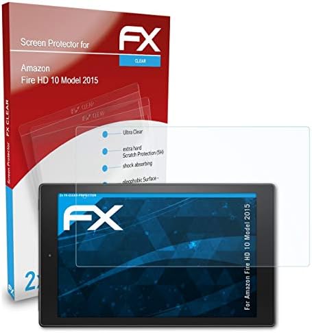 Atfolix Screen Protection Film Compatível com Amazn f ¡re HD 10 Modelo 2015 Protetor de tela, filme de proteção Ultra-Clear