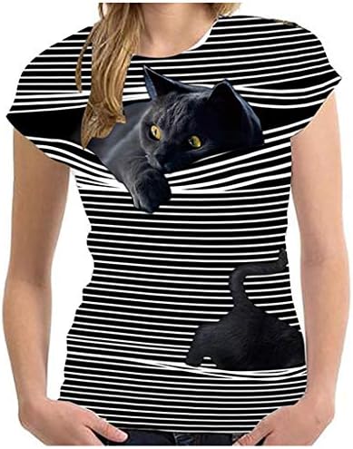 Camisetas nyybw t t-shirt t-shirt 3d gat moda de gato de verão
