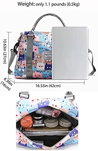 Viagem Duffle Bag Weekender Dompenso bolsa de ginástica bolsa com bolso separado seco e molhado para mulheres MENINAS BACO