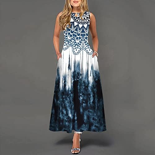 Impressão casual feminina de Trebin Big Dress Wave Owave Roul