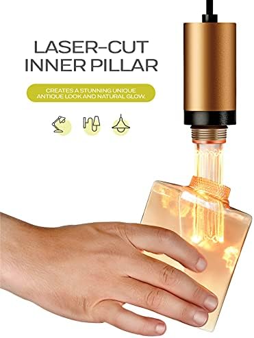 Próximo brilho lâmpada decorativa lâmpada eq 20w Estilo de gelo E26 LED BASE BASE MÉDIO, LUZ DE LEDA AMMBLÁVEL, AMBER AMBER AMANTE