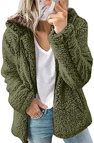 Szitop Casacos de inverno para mulheres casuais macus de manga comprida Cardigan suéteres de plus size roupas de lã de jaquetas com bolsos