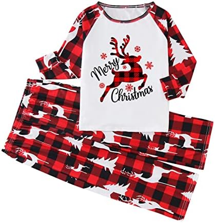 Combating Family Christmas Pijamas Conjunto de Men Blusa Tops PJS Definir Calças Família Pijama Loungewear Awear Pijama