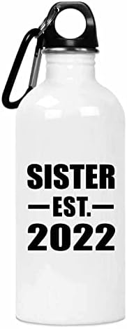 Projeta a irmã estabelecida est. 2022, garrafa de água de 20 onças de aço inoxidável copo isolado, presentes para aniversário